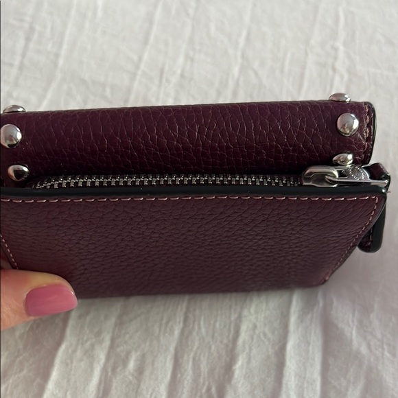 Coach Plum Purple Studded Women's Wallet - Picture 3 of 3